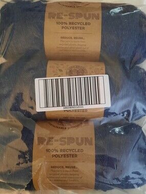 De-Stashing Lion Brand Re-Spun 3 Skeins - Navy Blue - Discontinued